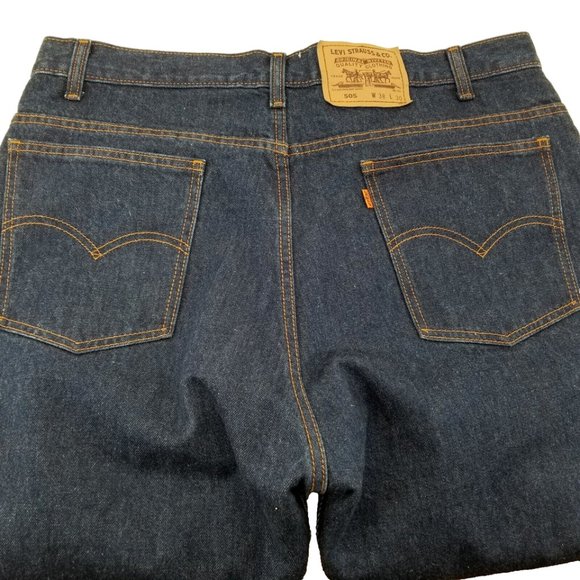 Vintage 1980s 505 Levi’s Orange Tab Mens Denim  Made In Brazil  Sz 38 x30 - Picture 4 of 12